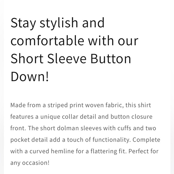 Mittoshop Women’s Flowy Short-Sleeve Button Down Blouse, Size L - Picture 6 of 7